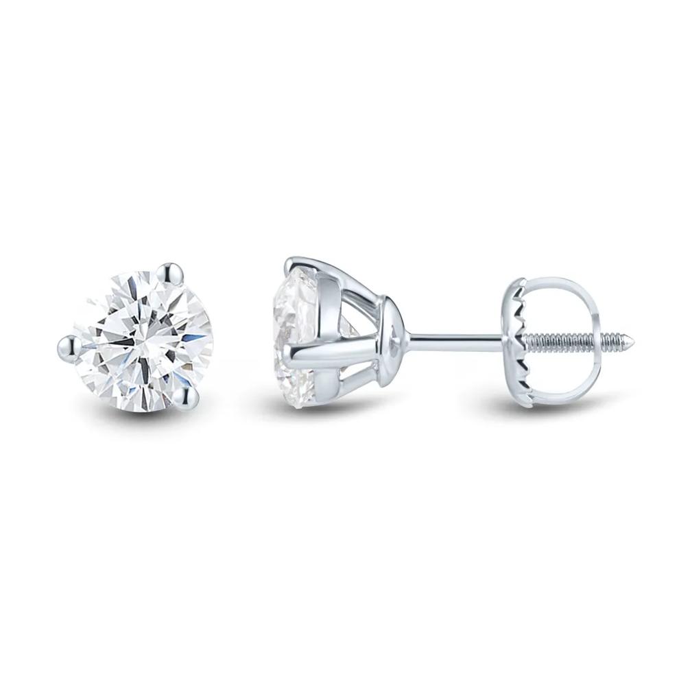 1 1/2 ct. tw. Lab Grown Diamond Martini Stud Earrings in 14K White Gold  – Image 2 of 3