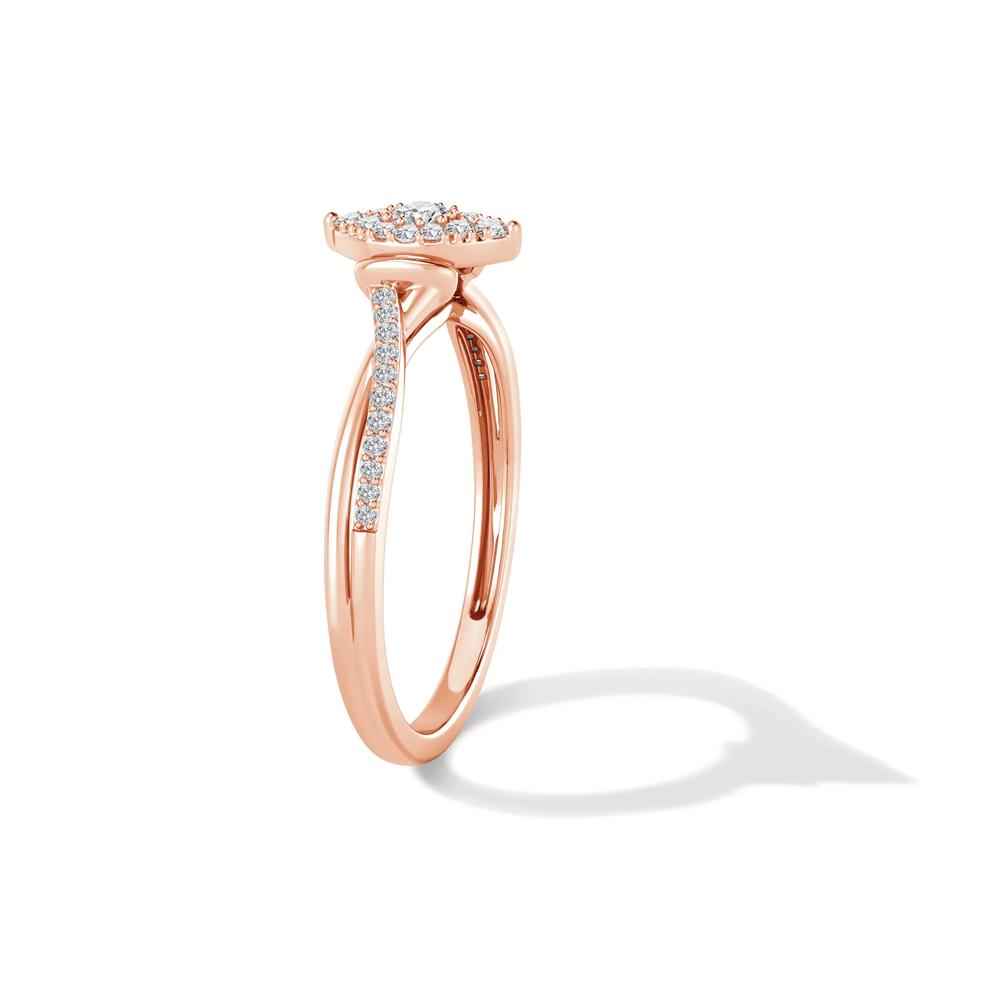 Diamond Marquise Composite Center Promise Ring in 10K Rose Gold (1/7 ct. tw.) – Image 3 of 4