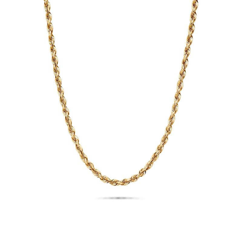 Solid Silk Rope Chain in 14K Yellow Gold, 30" – Image 1 of 2