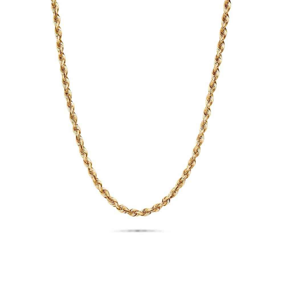 Solid Silk Rope Chain in 14K Yellow Gold, 30" – Image 1 of 4
