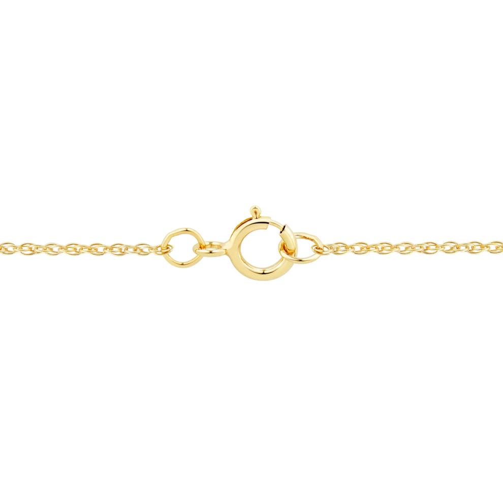 Button Freshwater Cultured Pearl and Diamond Pendant in 10K Yellow Gold (1/10 ct. tw.) – Image 3 of 3