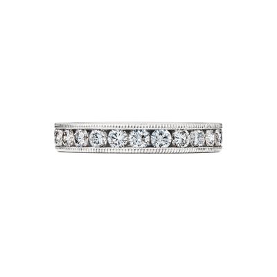 Lab Grown Diamond Channel Milgrain Eternity Band in 14K White Gold (1 5/8 ct. tw.)