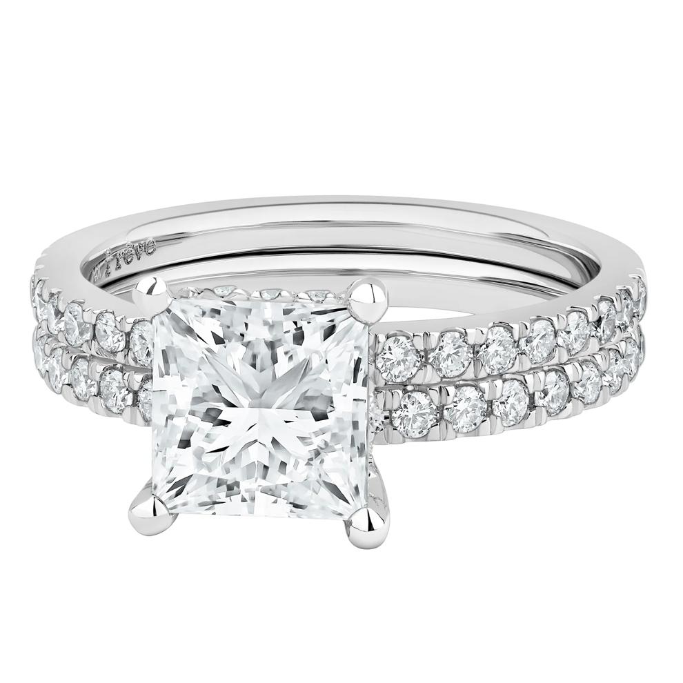 Charlote Lab Grown Diamond Princess-Cut Bridal Set in Platinum (2 3/4 ct. tw.) – Image 5 of 5