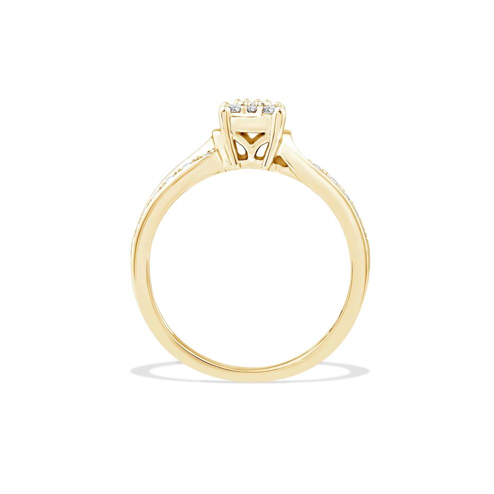 Diamond Princess-Cut Composite Promise Ring in 10K Yellow Gold (1/7 ct. tw.) – Image 2 of 4