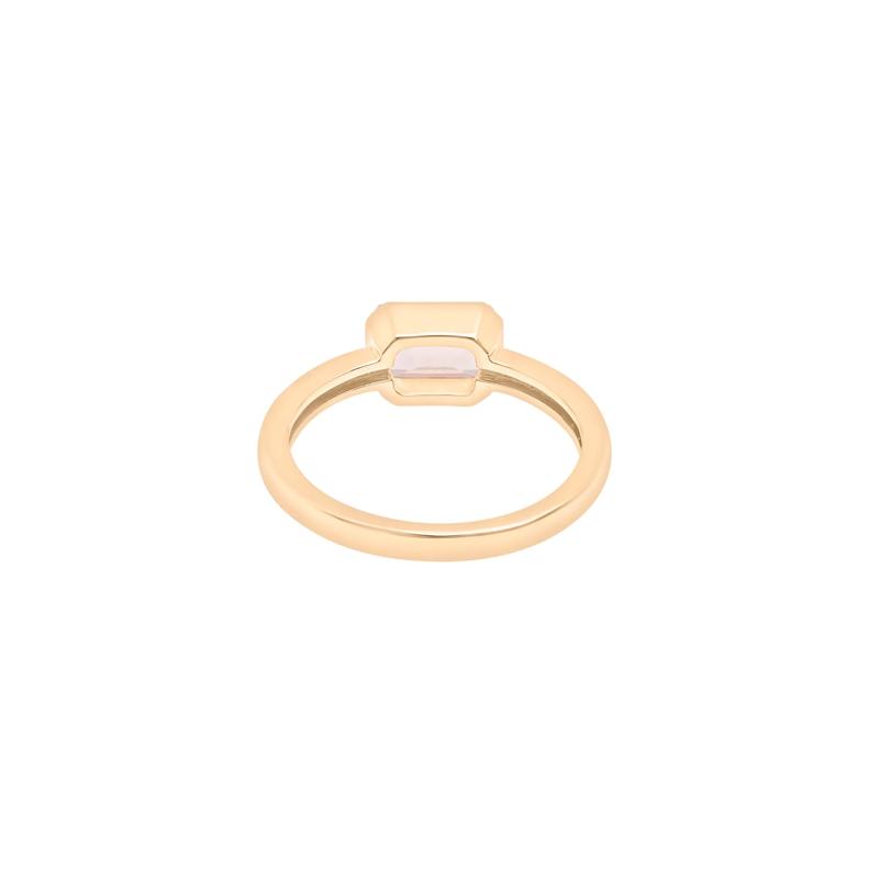 Morganite Emerald-Cut Cocktail Ring in Vermeil – Image 4 of 6