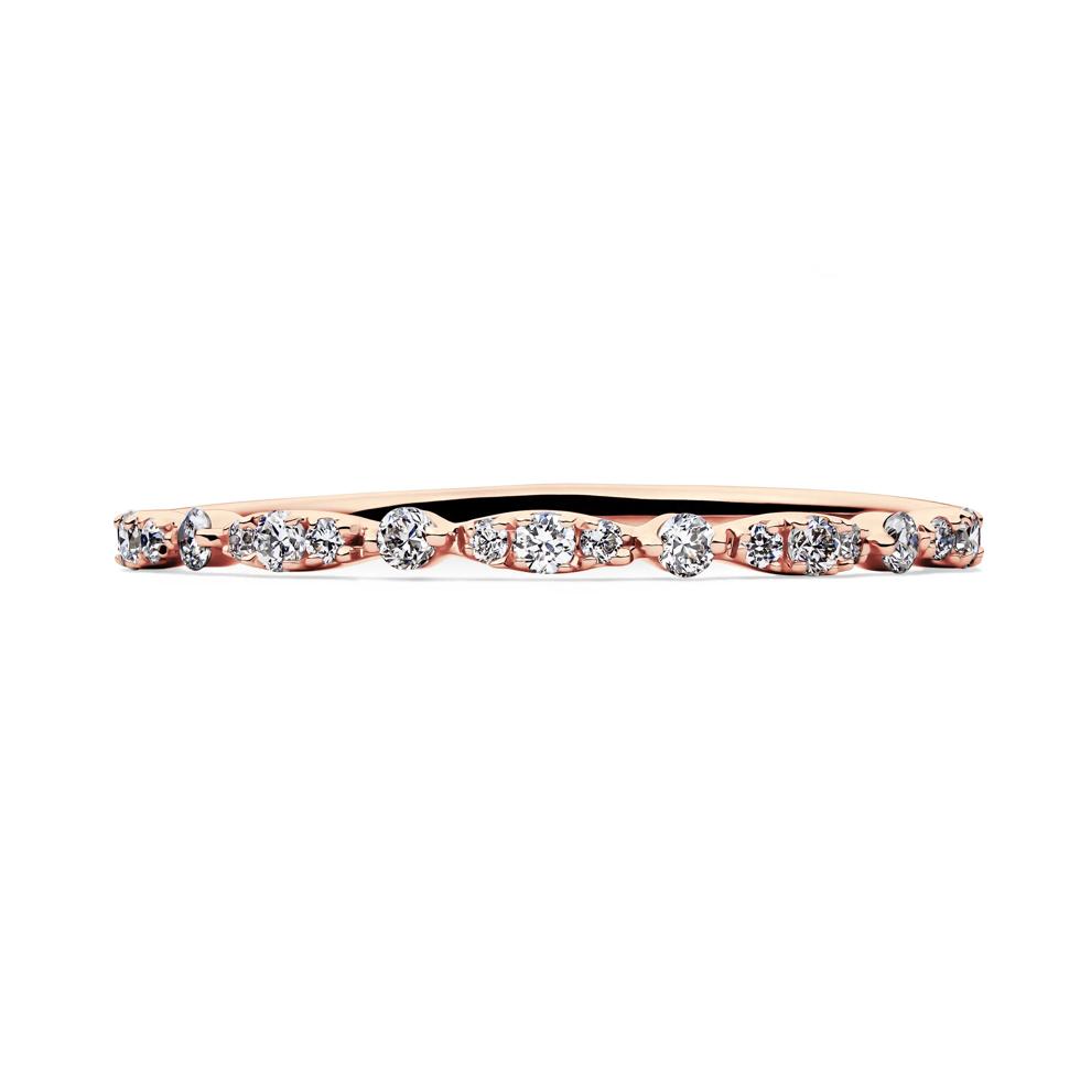 Lab Grown Diamond Stack Band in 10K Rose Gold (1/7 ct. tw.) – Image 1 of 4