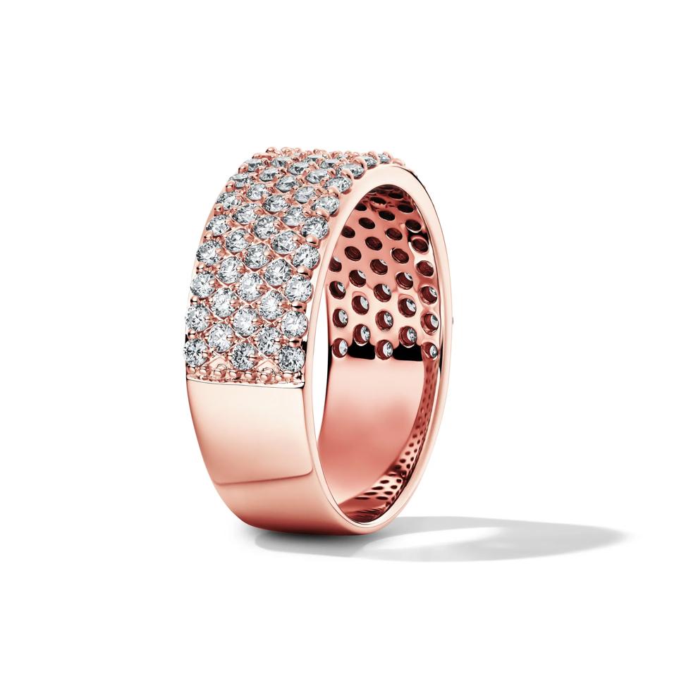 Lab Grown Diamond Pave Multi Row Band in 14K Rose Gold (1 ct. tw.) – Image 3 of 4
