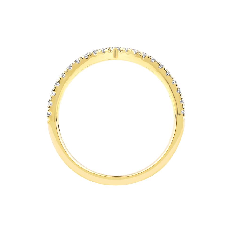 Birdie Lab Grown Diamond Chevron Band in 14K Yellow Gold (1/4 ct. tw.) – Image 2 of 5