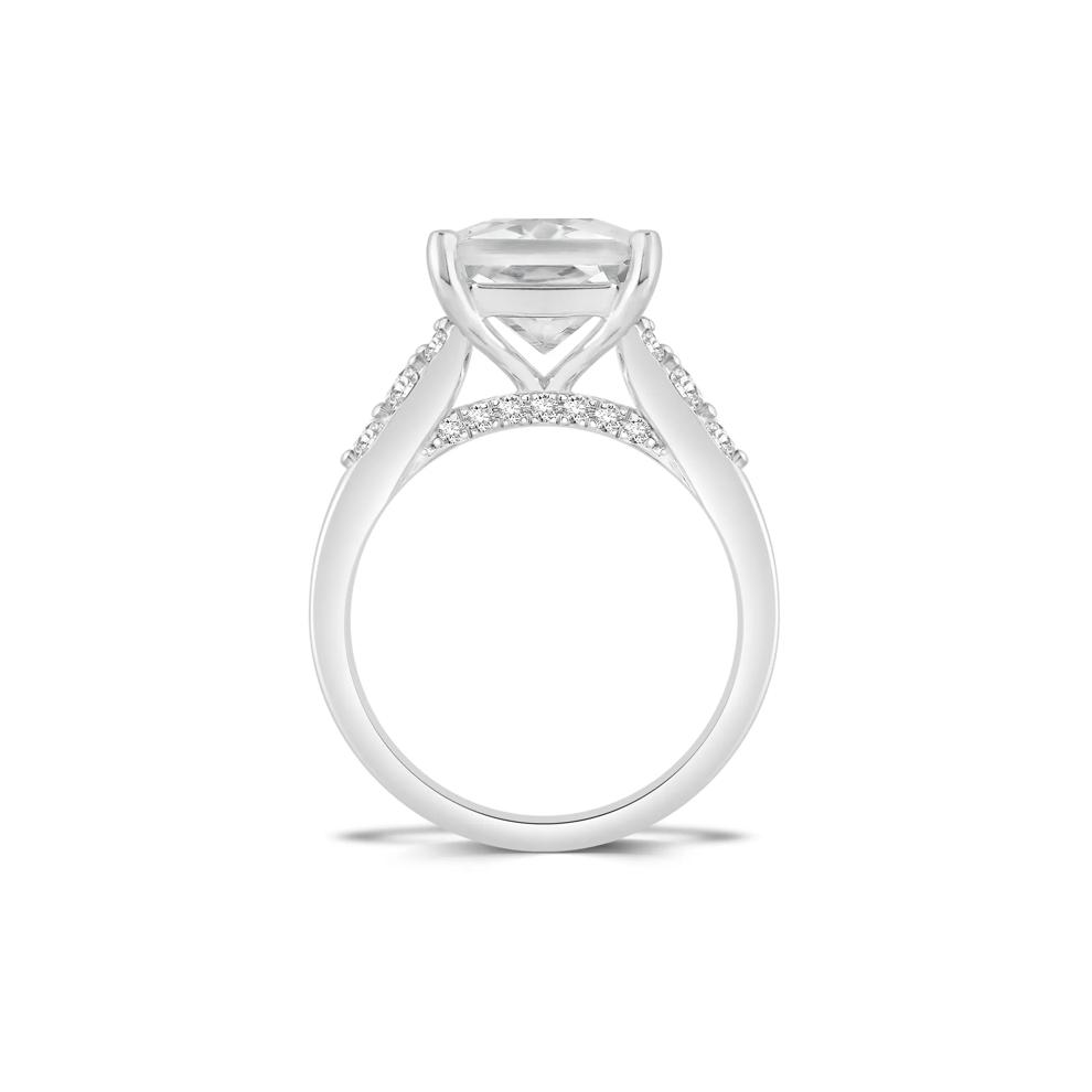 Lab Grown Diamond Radiant Center Engagement Ring in 14K White Gold (7 1/2 ct. tw.) – Image 2 of 4