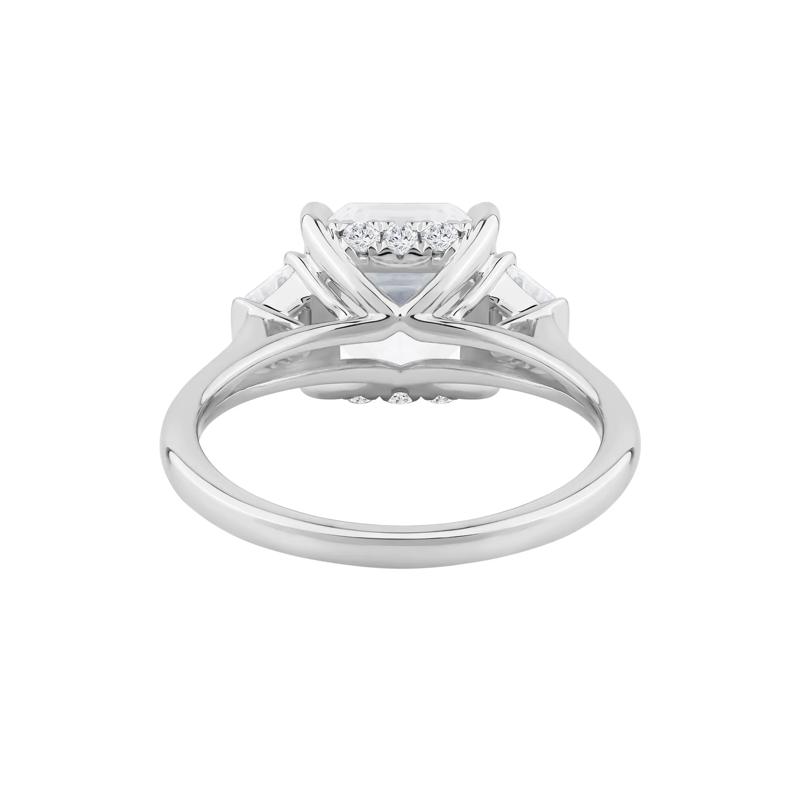 Bunny Lab Grown Diamond Asscher-Cut Engagement Ring in Platinum &#40;4 1/2 ct. tw.&#41; – Image 4 of 4