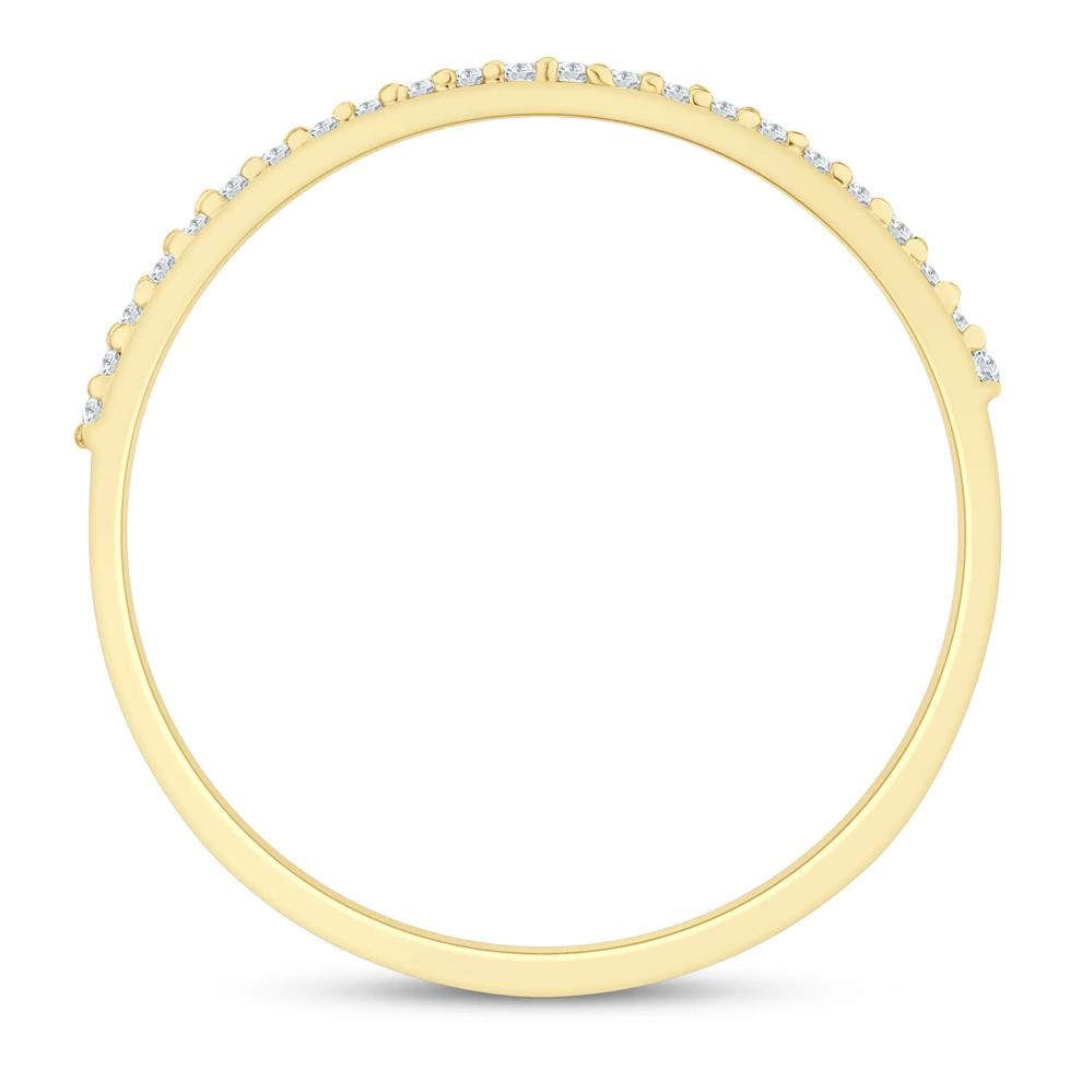 Double Row Diamond Stack Band in 10K Yellow Gold (1/8 ct. tw.) – Image 2 of 3