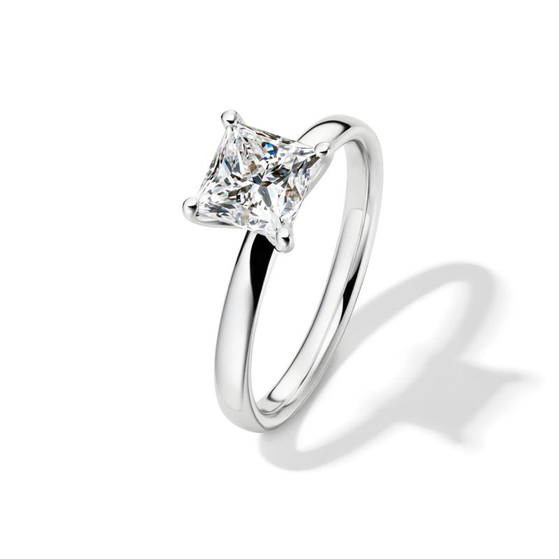 Diamond Princess Cut Solitaire Engagement Ring in 14K White Gold (1 1/2 ct.) – Image 4 of 5