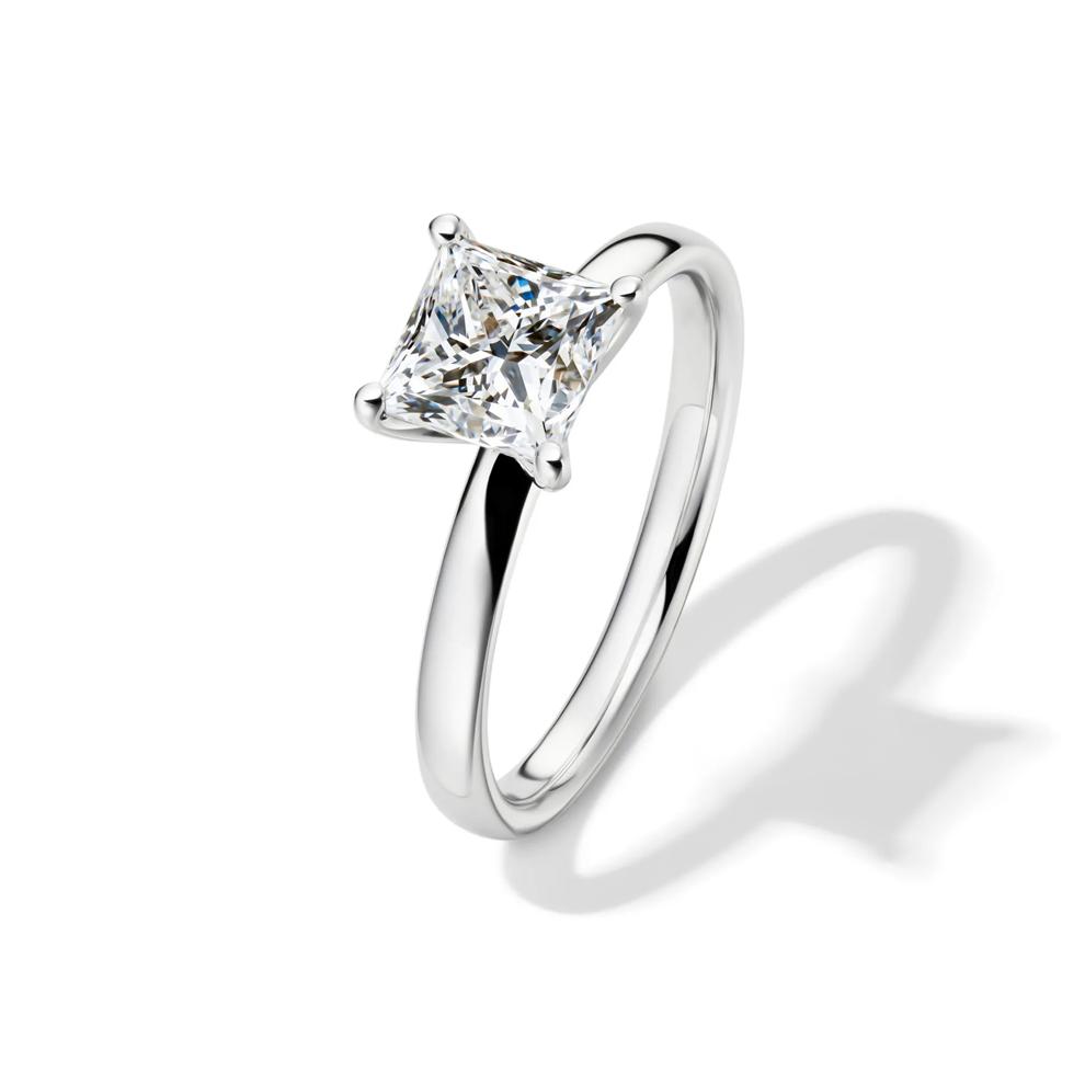 Diamond Princess Cut Solitaire Engagement Ring in 14K White Gold (1 1/2 ct.) – Image 4 of 5