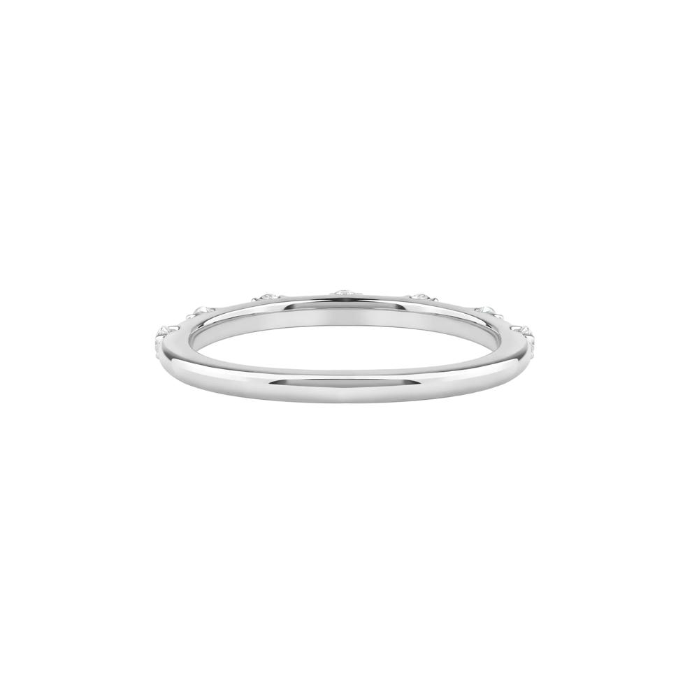 Piper Lab Grown Diamond Wedding Band in 14K White Gold (1/5 ct. tw.) – Image 4 of 5