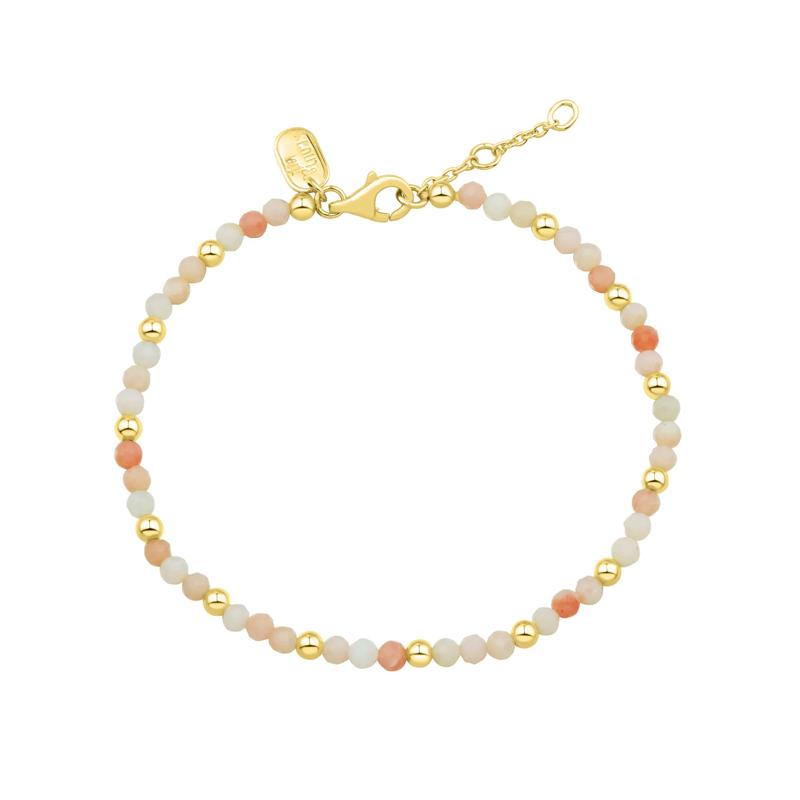 Pink Opal Bead Bracelet in Vermeil – Image 1 of 1