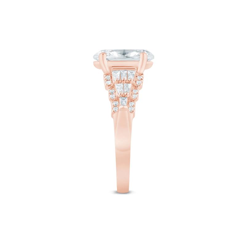 Lab Grown Diamond Oval Engagement Ring in 14K Rose Gold &#40;3 /12 ct. tw.&#41; – Image 3 of 3