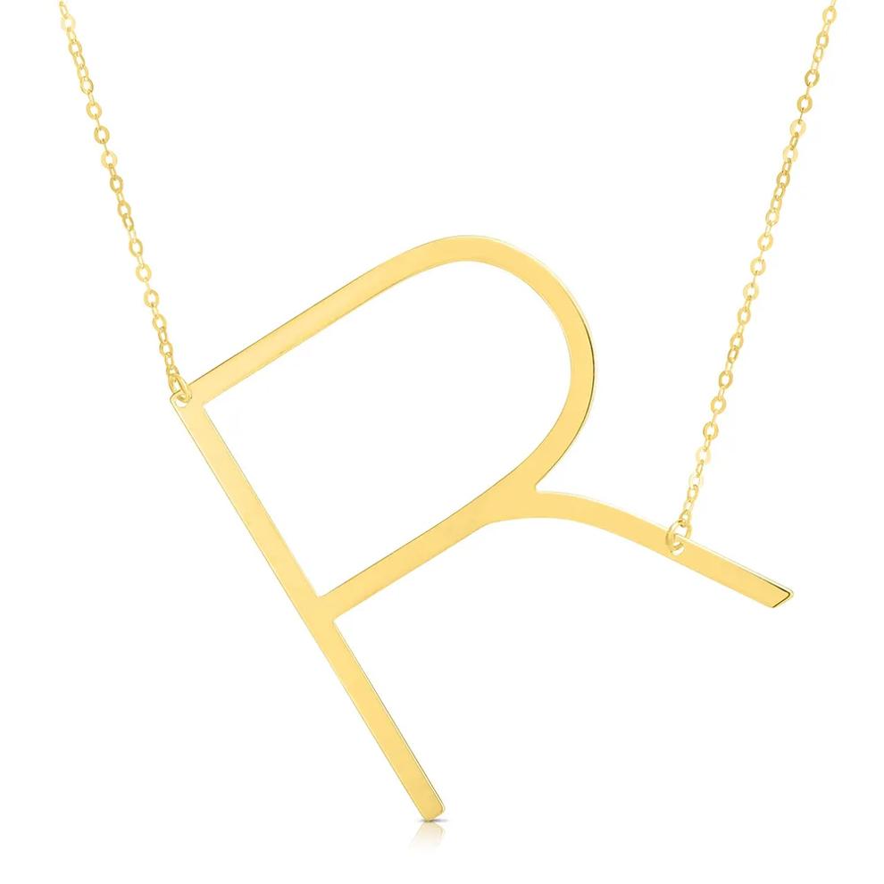 "R" Initial Necklaces in 14K Yellow Gold – Image 1 of 3