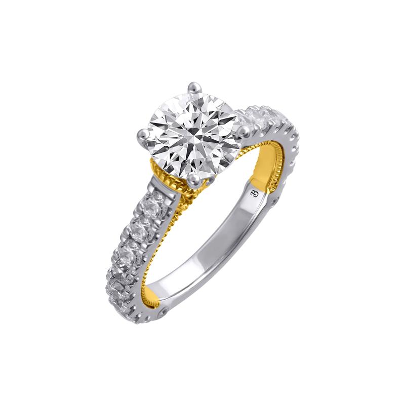Natalia Lab Grown Diamond Bridal Set in in 14K White &amp; Yellow Gold &#40;4 ct. tw.&#41; – Image 6 of 7