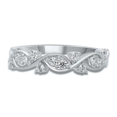 1/3 ct. tw. Diamond Twist Ring in 10K White Gold