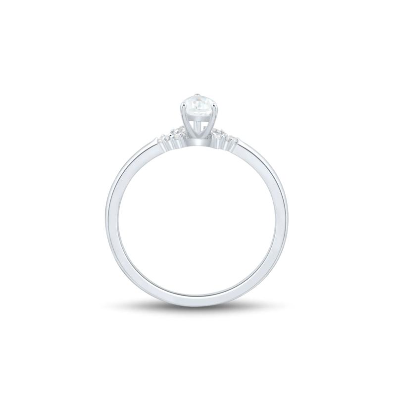 Lab Grown Diamond Promise Ring in 10K White Gold &#40;3/8 ct. tw.&#41; – Image 2 of 3