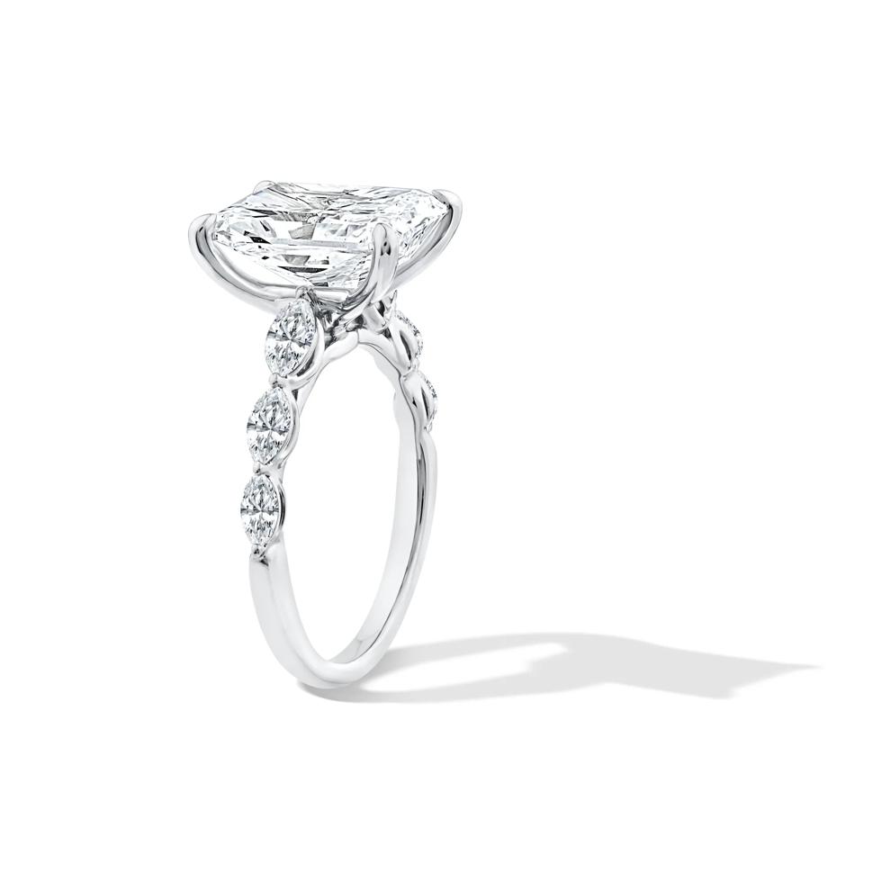 Lab Grown Diamond Radiant Center Engagement Ring in 14K White Gold (5 1/2 ct. tw.) – Image 3 of 4