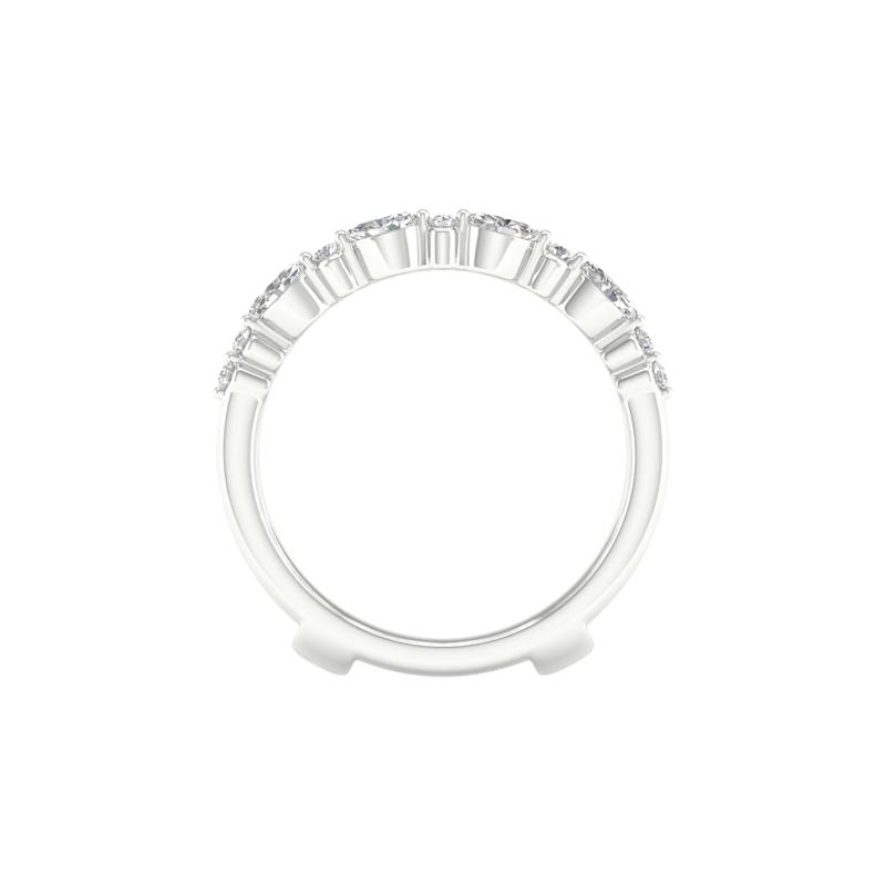 Round and Marquise Contour Ring Insert in 14K White Gold (1/2 ct. tw.) – Image 2 of 4