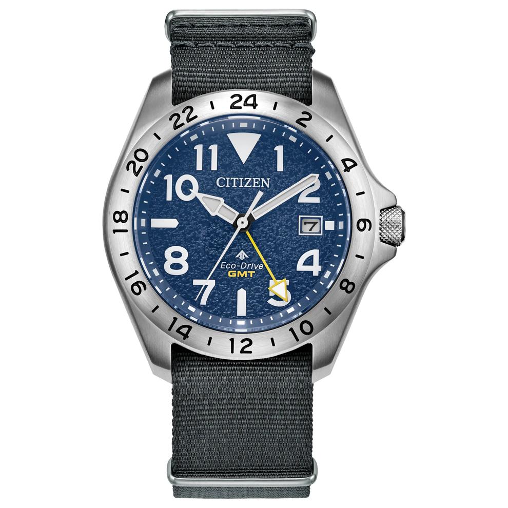 Men's Land GMT Watch With a Grey Nylon Strap – Image 1 of 3