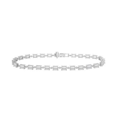Lab-Created White Sapphire Tennis Bracelet in Sterling Silver, 7"