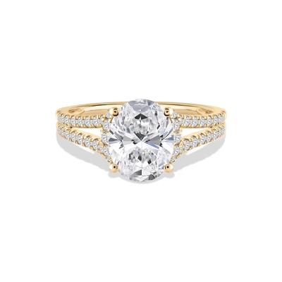 Lab Grown Diamond Oval Engagement Ring in 14K Yellow Gold (2 1/2 ct. tw.)
