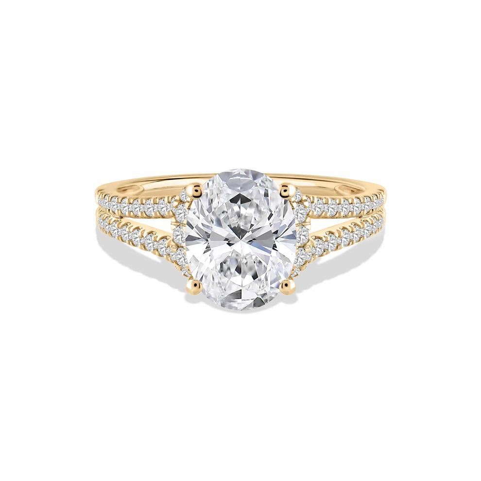 Lab Grown Diamond Oval Engagement Ring in 14K Yellow Gold (2 1/2 ct. tw.) – Image 1 of 4