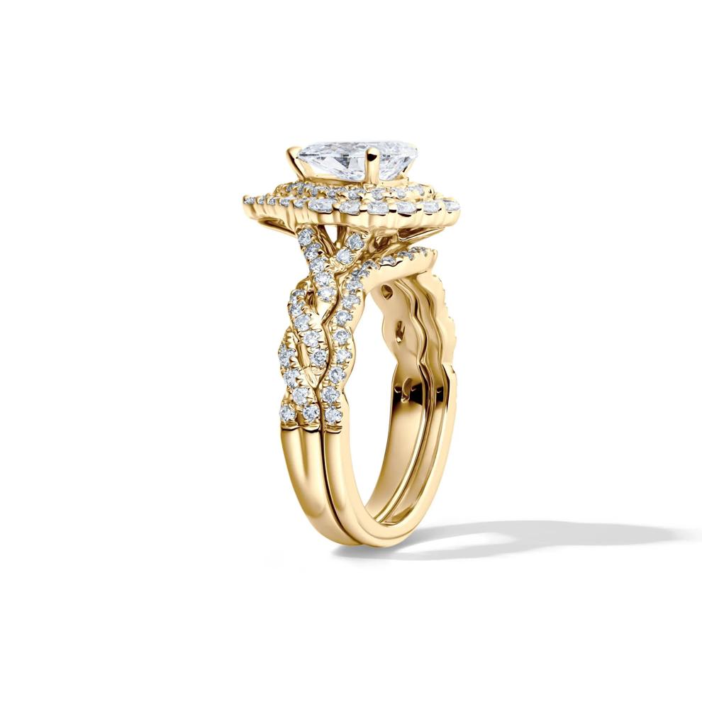 Florence Lab Grown Diamond Bridal Set in 14K Yellow Gold (2 ct. tw.) – Image 3 of 6