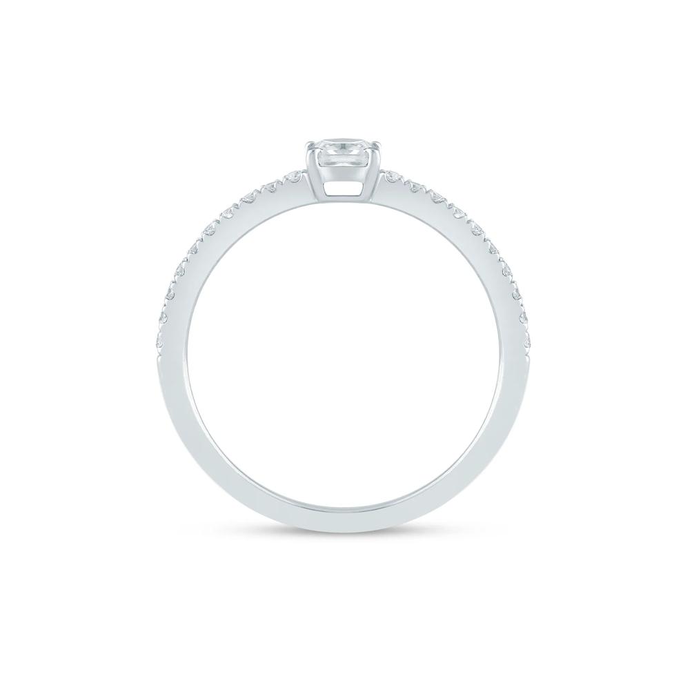 Lab Grown Diamond Promise Ring in Sterling Silver (3/8 ct. tw.) – Image 2 of 3