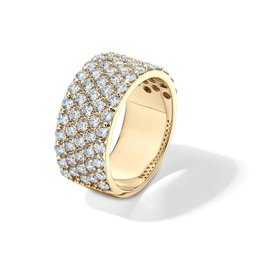 Lab Grown Diamond Pave Multi Row Band in 14K Yellow Gold (2 ct. tw.) – Image 4 of 4
