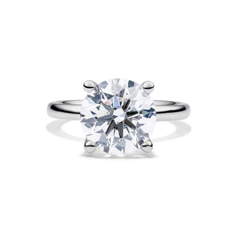 Lab Grown Diamond Round Solitaire Engagement Ring in Platinum &#40;5 ct.&#41; – Image 1 of 4