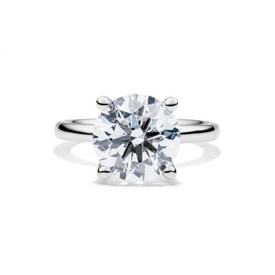 Lab Grown Diamond Round Solitaire Engagement Ring in Platinum (5 ct.)
