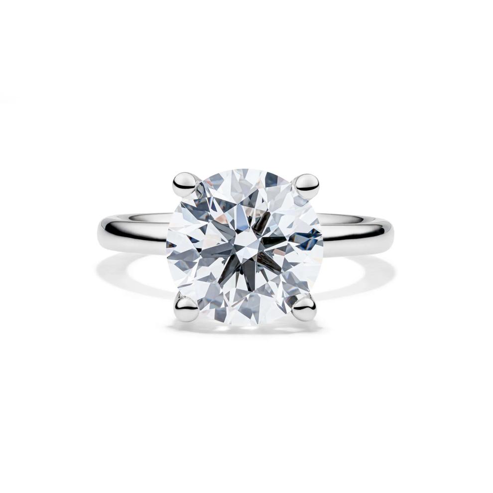 Lab Grown Diamond Round Solitaire Engagement Ring in Platinum (5 ct.) – Image 1 of 4