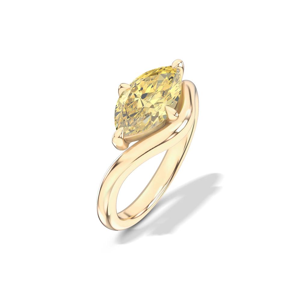Lab Grown Diamond Yellow Marquise Engagement Set in 14K Yellow Gold (2 5/8 ct. tw.) – Image 4 of 6