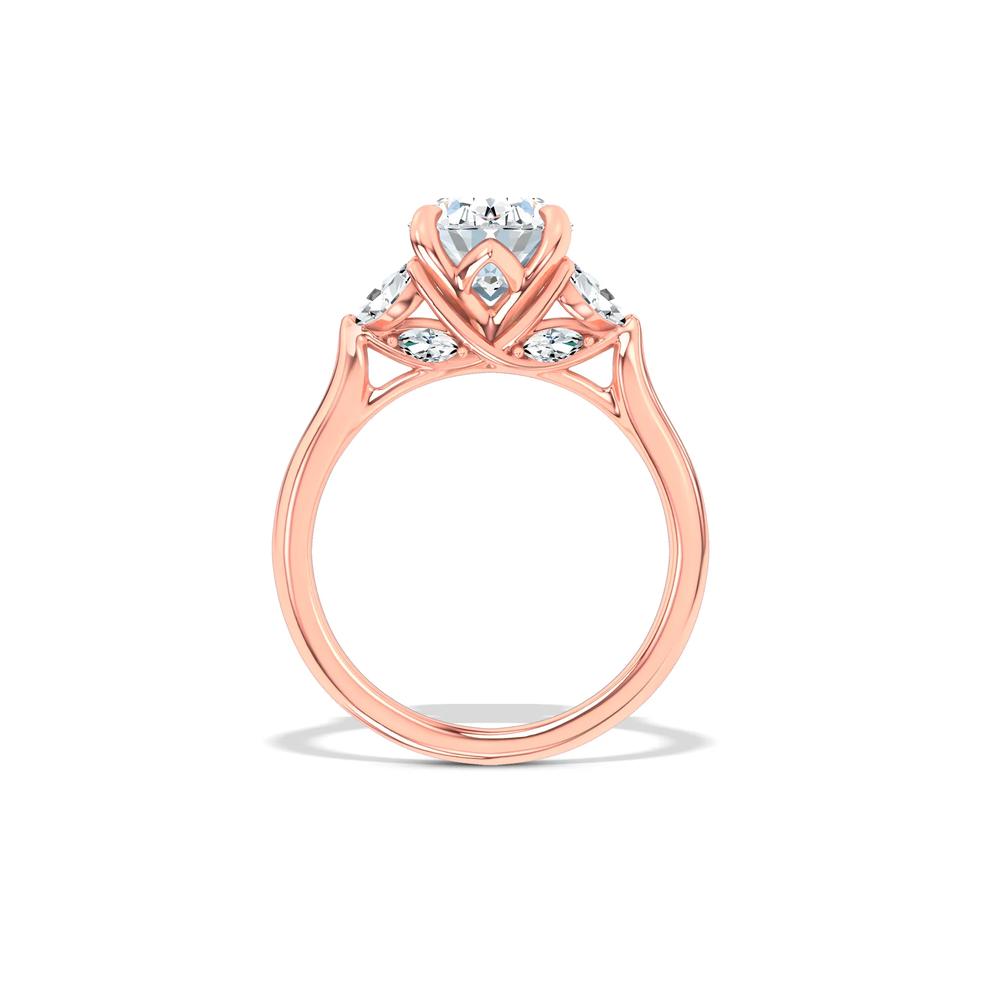 Lab Grown Diamond Oval Engagement Ring in 14K Rose Gold (3 3/8 ct. tw.) – Image 2 of 4