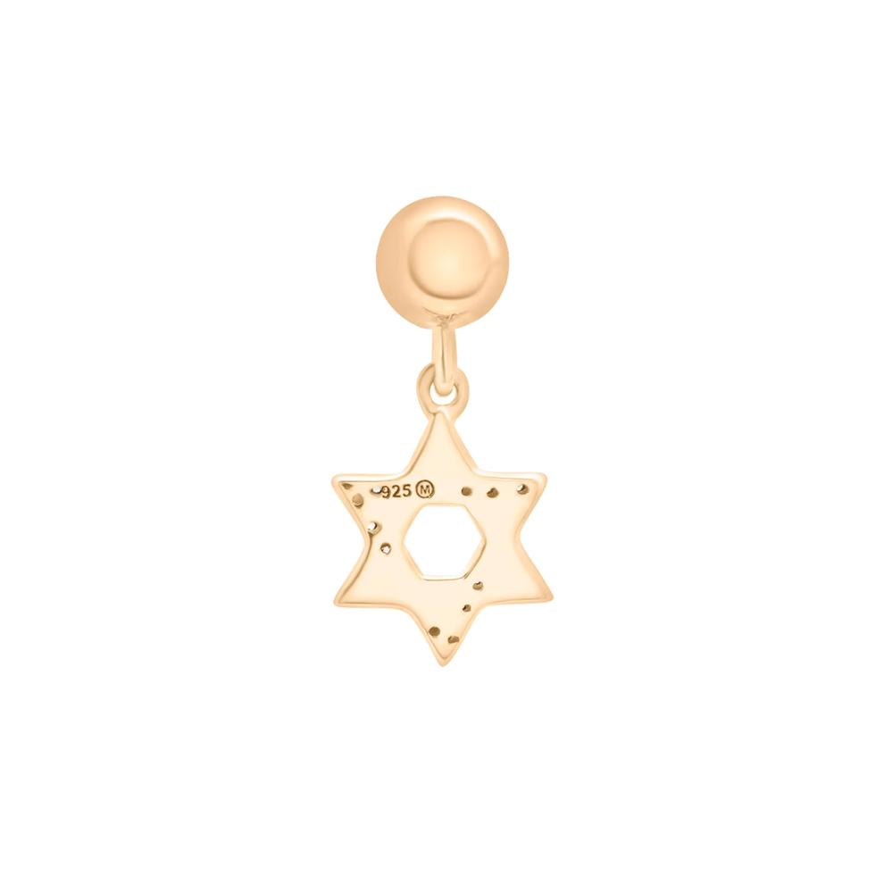 Diamond Accent Star of David Bead Charm in Vermeil – Image 3 of 3