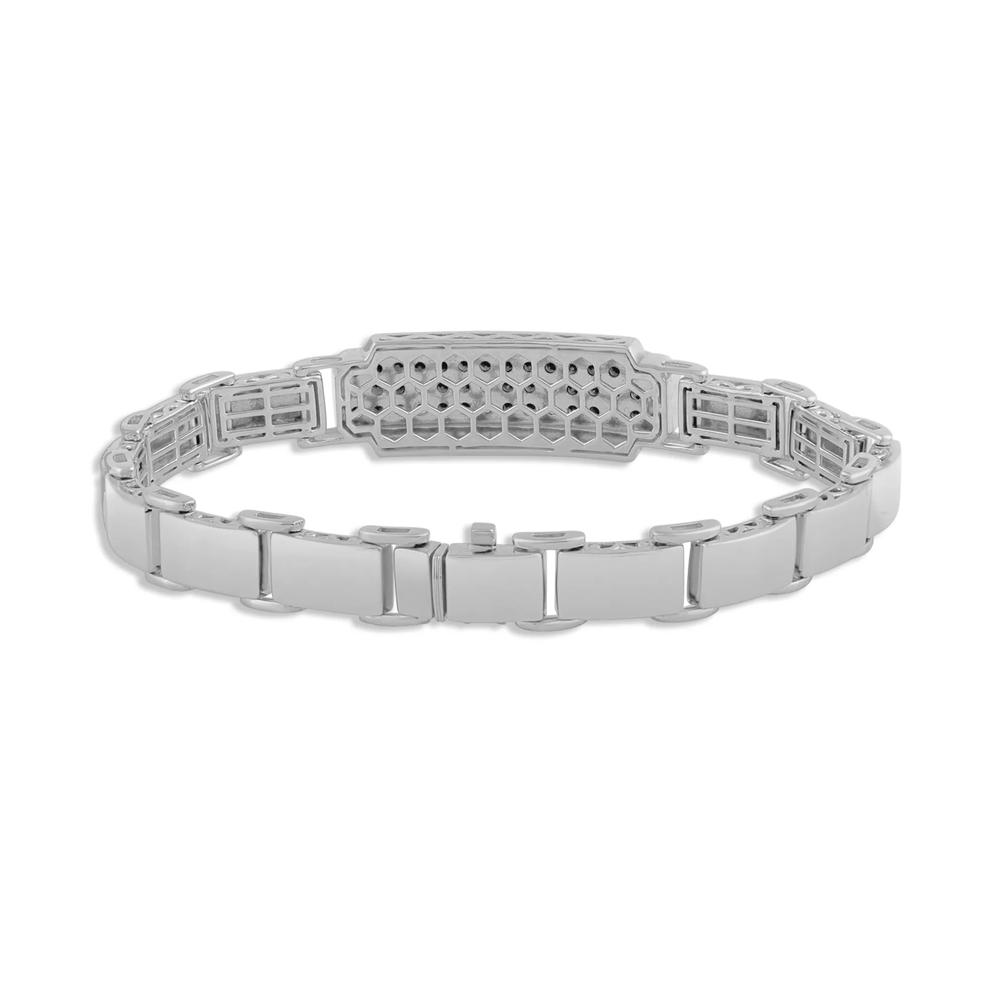 Men's Black Diamond Bracelet in Sterling Silver (2 1/2 ct. tw.) – Image 2 of 2
