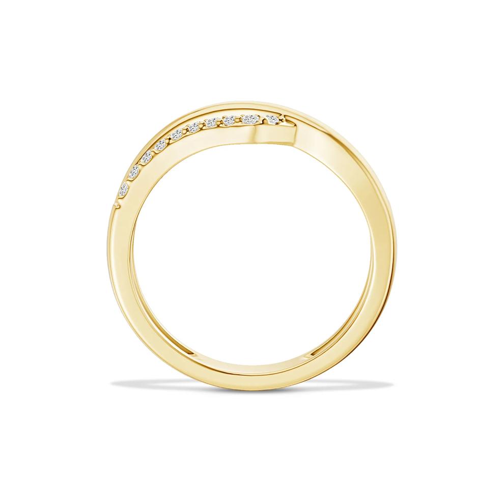 Diamond Crossover Contour Ring in 14K Gold – Image 4 of 4