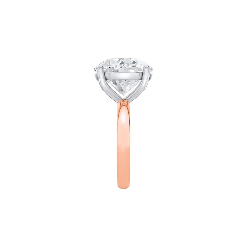 Lab Grown Diamond Round Solitaire Engagement Ring in 14K Rose and White Gold &#40;10 ct.&#41; – Image 3 of 4