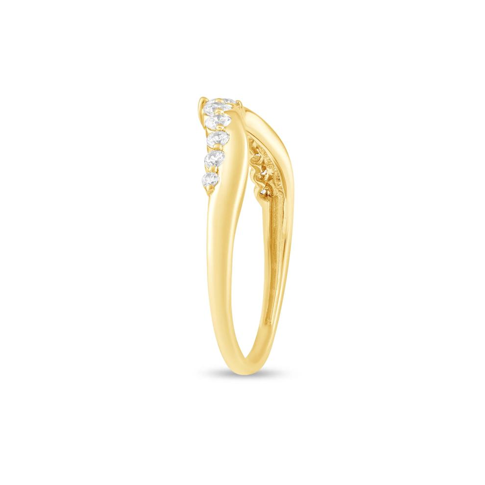 Diamond Contour Band in 10K Yellow Gold (1/3 ct. tw.) – Image 3 of 4