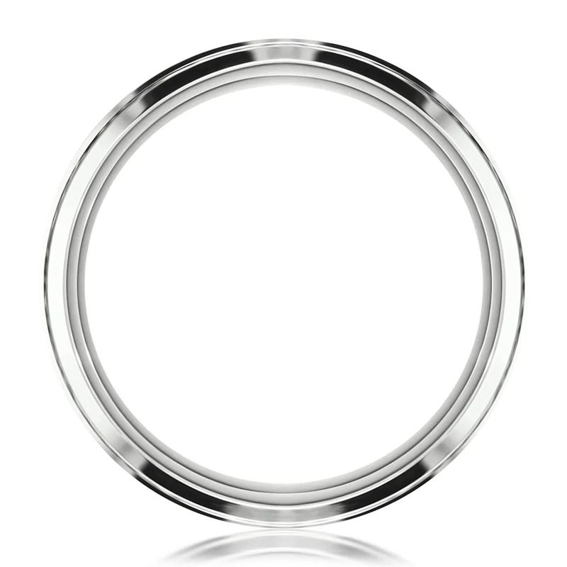 Men&rsquo;s Black &amp; White Cobalt Wedding Band, 9MM – Image 3 of 3