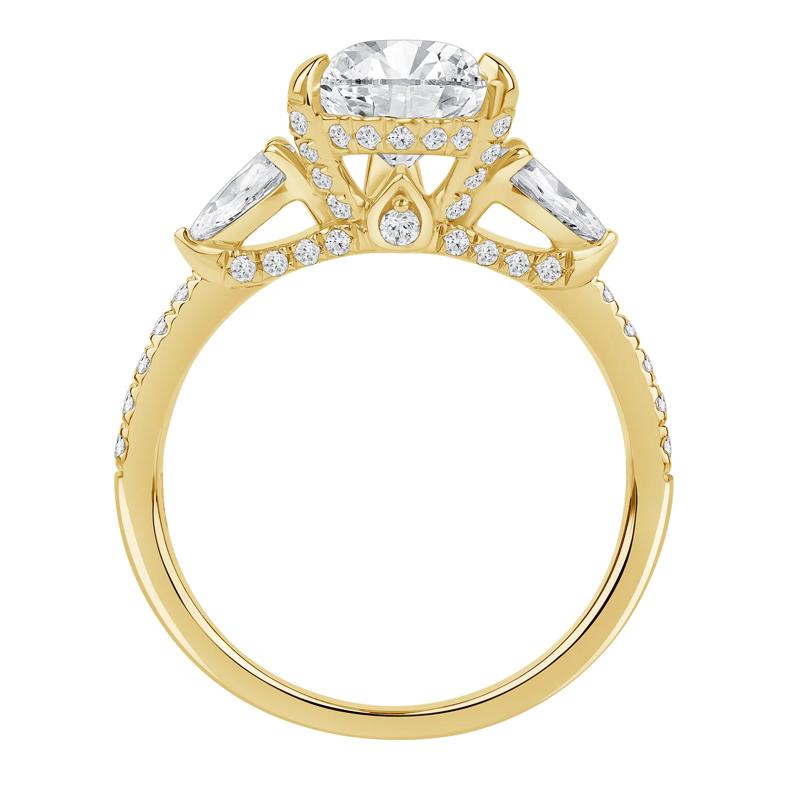 River Lab Grown Diamond Pear-Shaped Engagement Ring in 14K Yellow Gold &#40;3-1/4 ct. tw.&#41; – Image 2 of 3