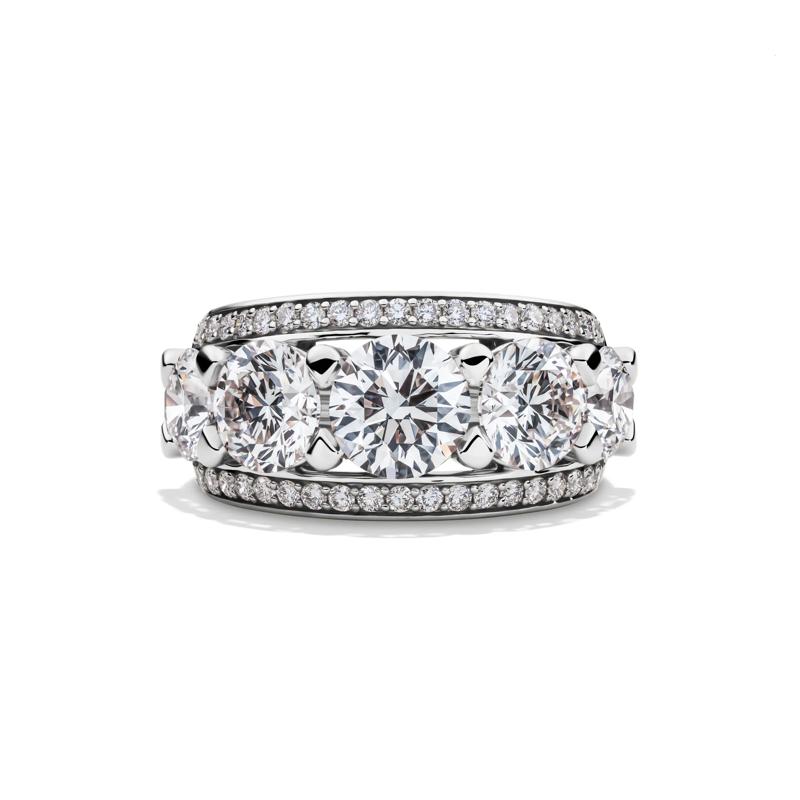 Lab Grown Diamond Multi-Row Anniversary Band in 14K White Gold &#40;6 ct. tw.&#41; – Image 1 of 4