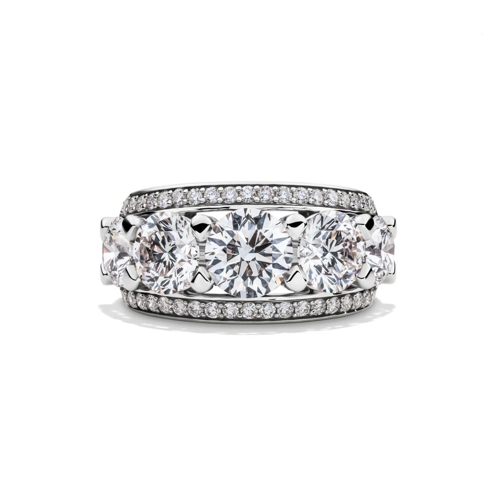 Lab Grown Diamond Multi-Row Anniversary Band in 14K White Gold (6 ct. tw.) – Image 1 of 4