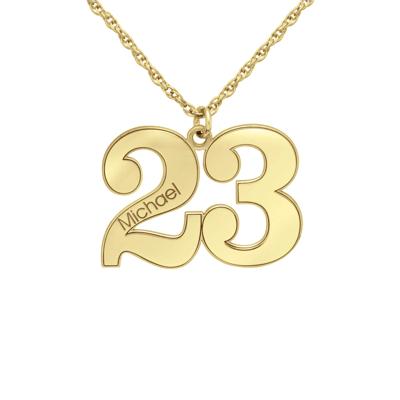 Personalized Number Pendant