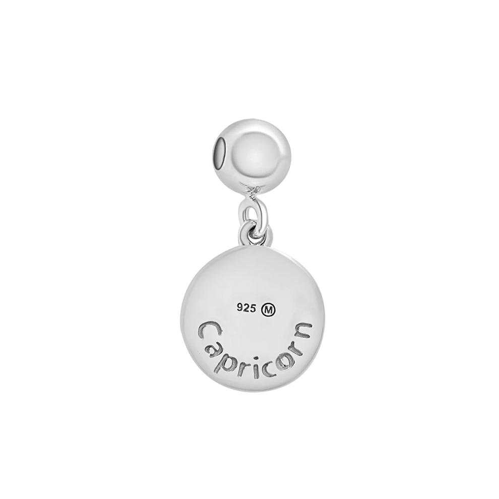 Capricorn Zodiac Disc Bead Charm in Sterling Silver – Image 3 of 3