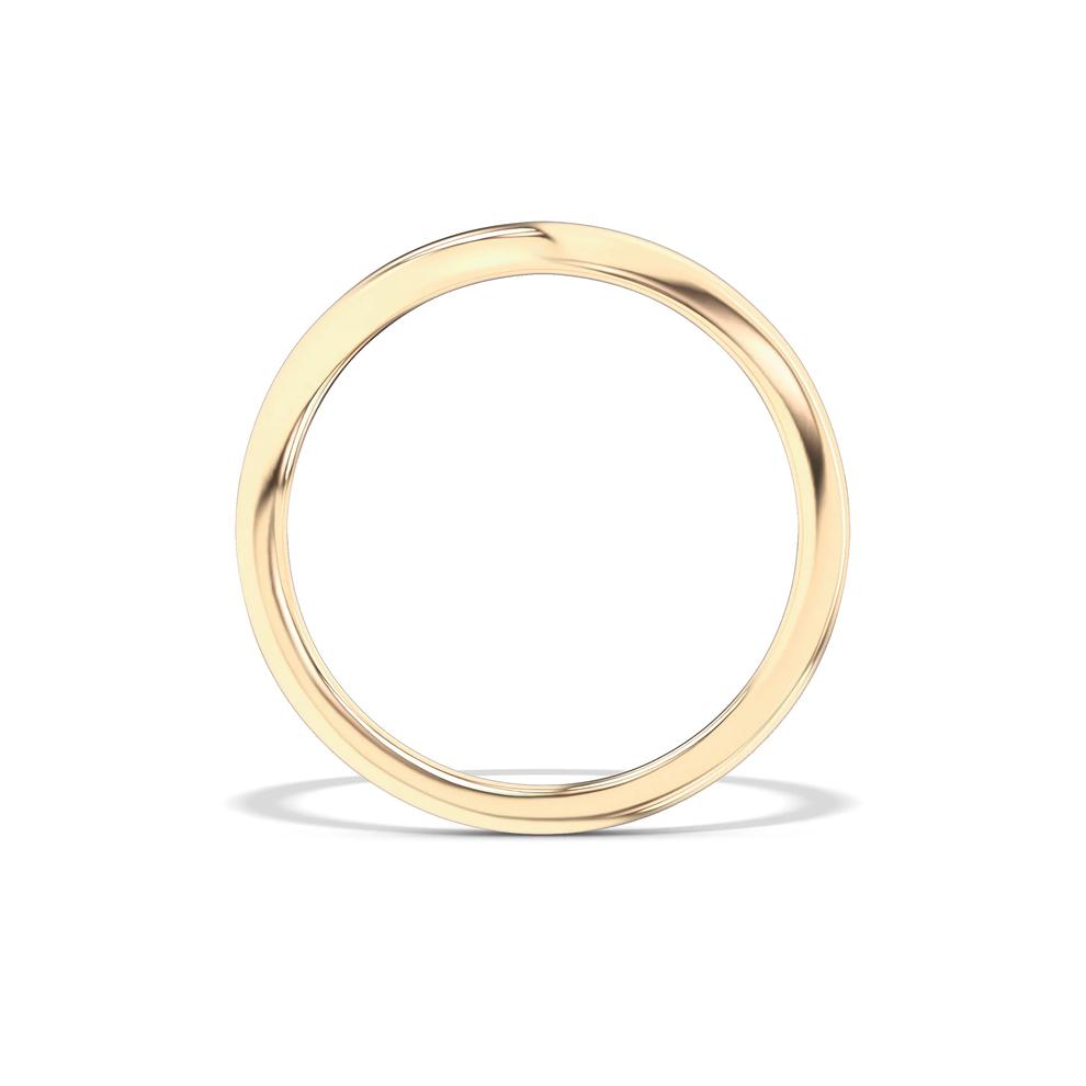 Lab Grown Diamond Double Row Contour Band in 10K Yellow Gold (1/8 ct. tw.) – Image 2 of 4